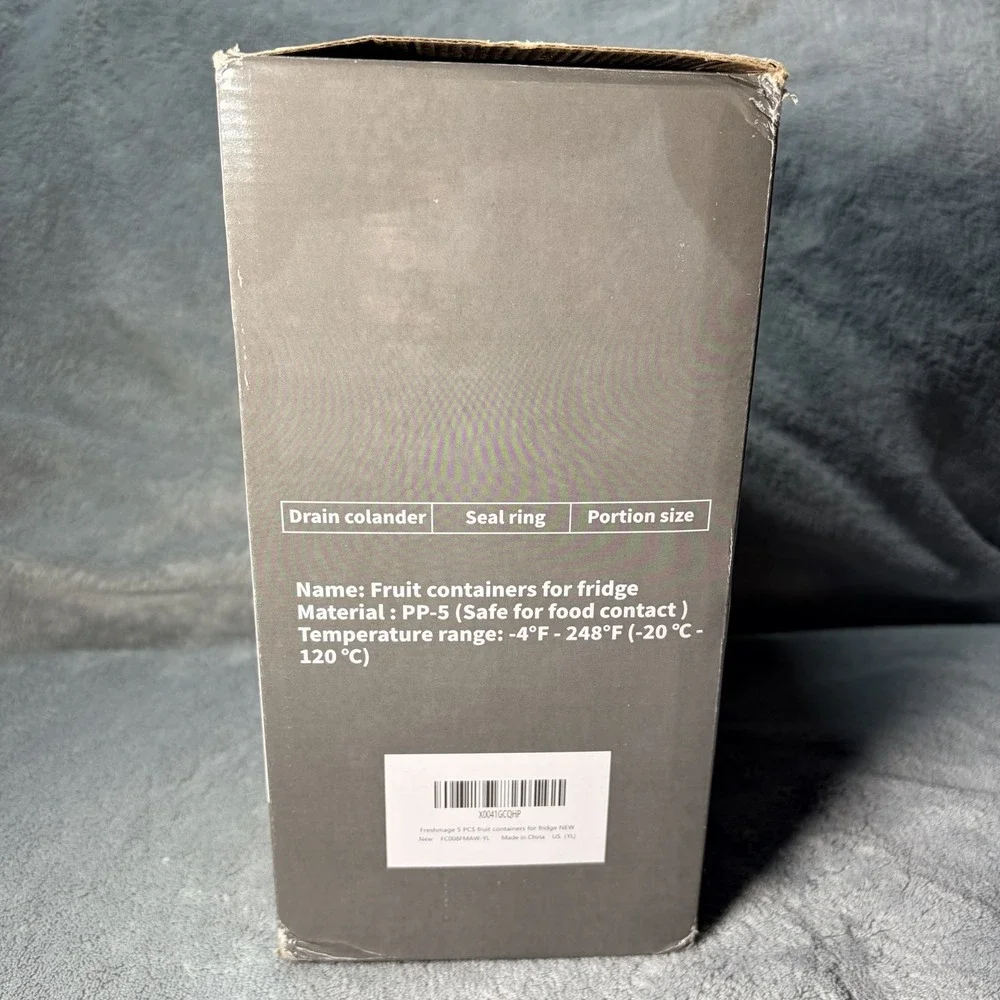 Fresh Image Fruit Containers for Fridge 5 Pack New in Box